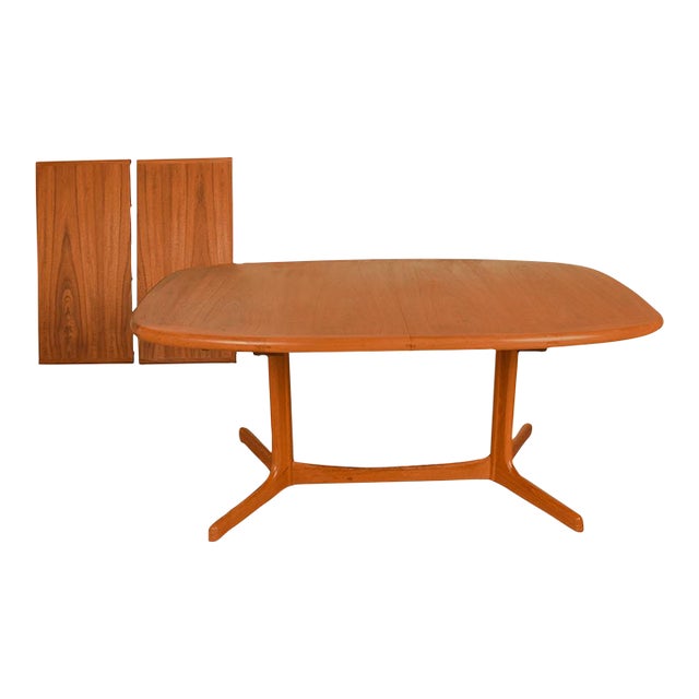 1970s Danish Mid-Century Teak Expandable Dining Table For Sale