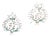 Antique Painted Wrought Iron Wall Candleholders with Lily of the Valley, Set of 2 For Sale