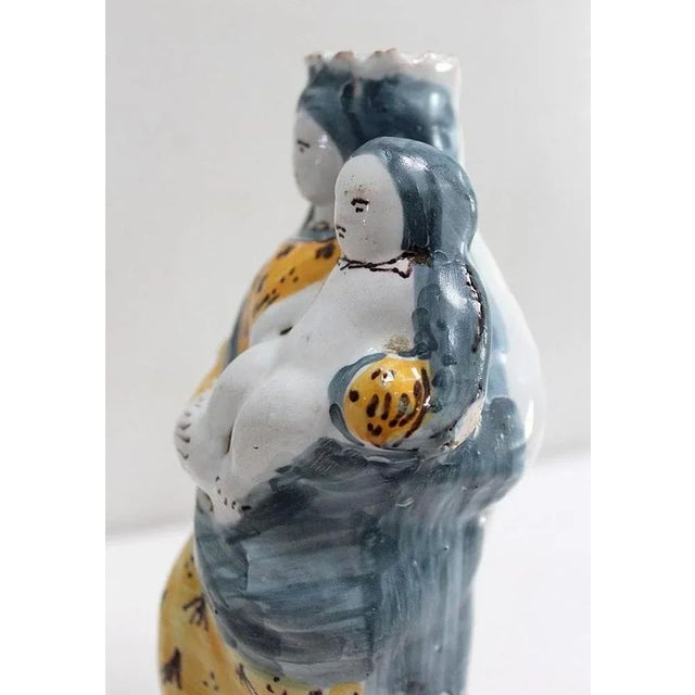 Polychrome Earthenware Virgin and Child, 18th Century For Sale - Image 17 of 18