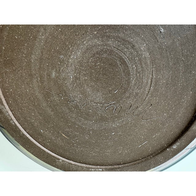 Ceramic 1980's Margaret Postmodern Hand Painted Ceramic Pottery Wall Art For Sale - Image 7 of 7