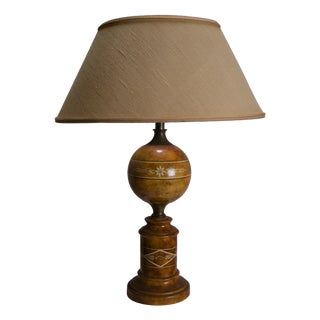 French Neoclassical Trompe-'Œil Painted Ceramic Table Lamp, 1960s For Sale