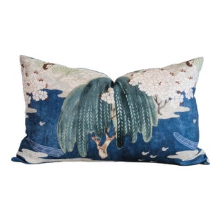 Thibaut Anna French Willow Tree 16" x 25" Lumbar with Alan Campbell Country Check Back - Single For Sale