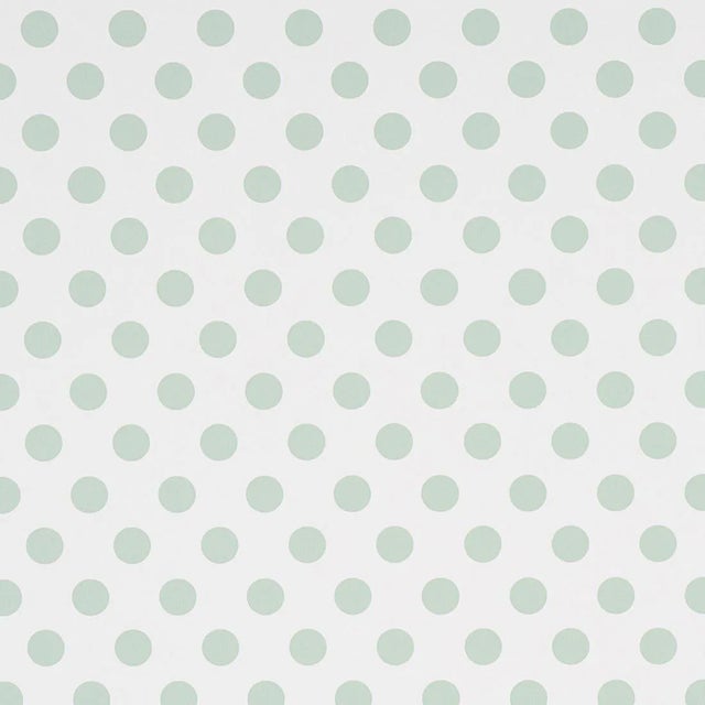 Sample - Schumacher X Cristina Buckley Lady Wallpaper in Sage For Sale