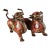 Pair of Antique Cloisonné Enamel Pixiu Statues, Mythical Beast Figures, 2.6kg Each For Sale