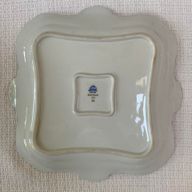 Lindner Kueps Bavaria "Echt Cobalt" Square Porcelain Serving Plate For Sale - Image 11 of 12