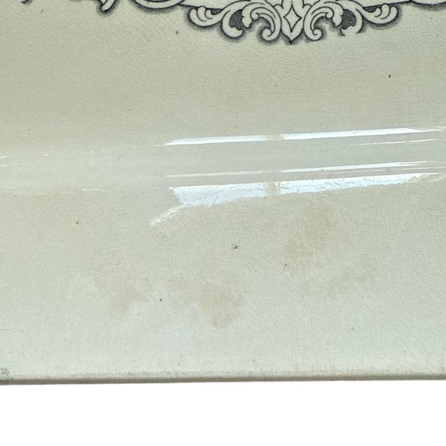 Rare Large 19th-Century Boston Mails “Saloon” Ironstone Platter - 18" For Sale - Image 11 of 11