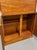 Mid Century Modern Teak Bar Cabinet | Mirrored Home Bar With Drop-Down Serving Surface, C. 1960’s For Sale - Image 12 of 14