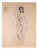 Robert Santerne, Nude, Mid-20th Century, Pencil on Paper For Sale