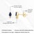 Pear-Cut Blue Sapphire & Diamond Classic Earrings in 14k Solid Yellow Gold- A Pair For Sale - Image 9 of 12
