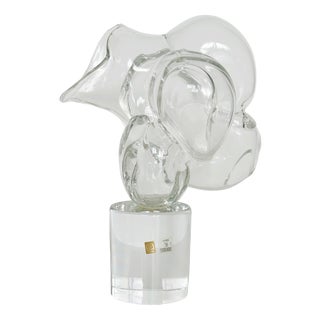 Murano Abstract Glass Sculpture from Zanetti, 1980s For Sale