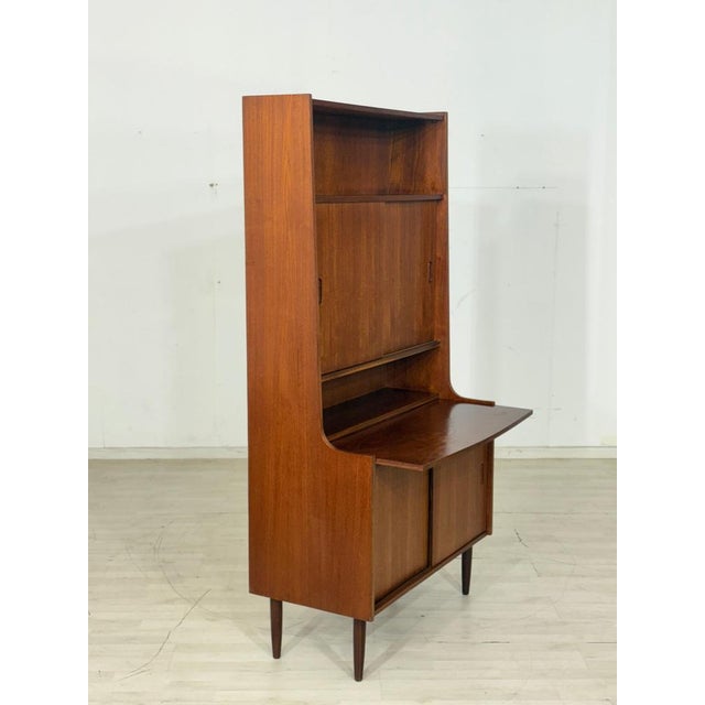 Wood Mid-Century Danish Teak Secretary For Sale - Image 7 of 16