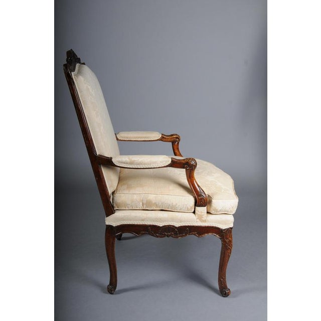 Brown 20th Century Louis XV French Oak Armchair For Sale - Image 8 of 18