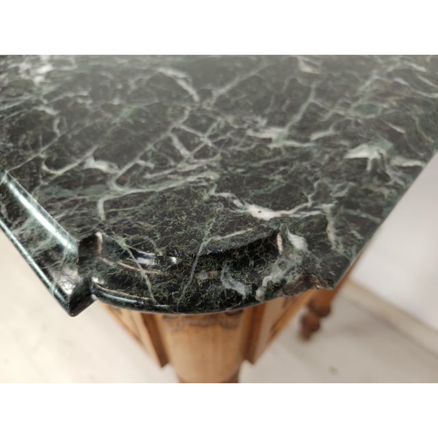 Green Antique Marble Console Table For Sale - Image 8 of 18