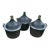 Mid 20th Century Original Ambrosio Three-Piece Glass 14 Gallons Demijohn & Carboys in a Plastic Basket Italy For Sale