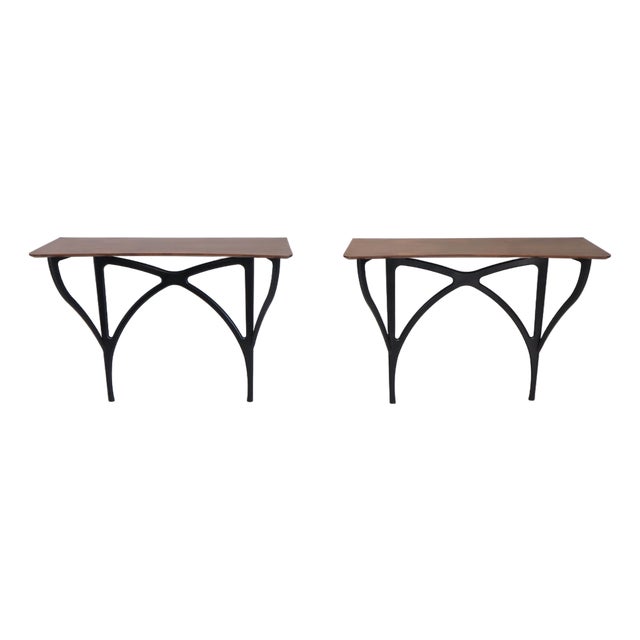 Consoles by Ico Parisi for Spartaco Brugnoli, Cantù, 1950, Set of 2 For Sale