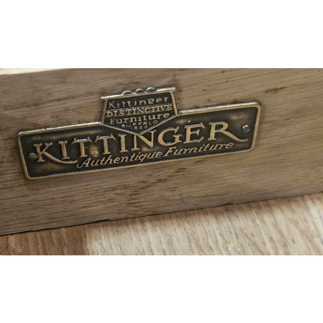 Late 20th Century Kittinger George Washington Presidental Mahogany Partner's Desk Sheraton Style For Sale - Image 11 of 11