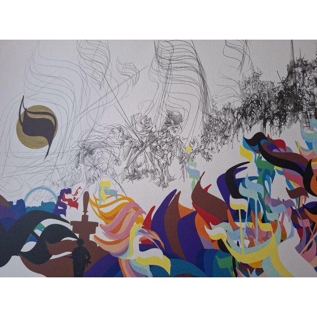 Raymond Moretti, Composition, Color Lithograph For Sale - Image 3 of 5