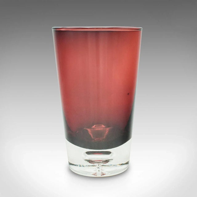 Vintage Flower Vase, Finnish, Art Glass, Display, Decorative, Mid Century, 1960 For Sale - Image 6 of 10