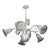 Amazing Art Decò Murano Glass Chandelier 5 Light, 1950 For Sale