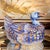 A beautifully hand-painted Italian duck tureen imported by Meiselman Imports of New York, featuring a vibrant cobalt blue...