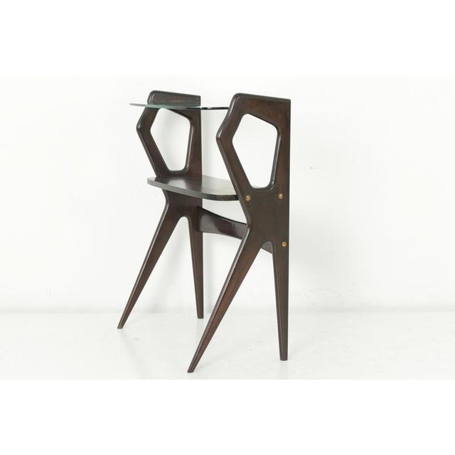 Brown Side Tables, Italy, 1950s, Set of 2 For Sale - Image 8 of 10