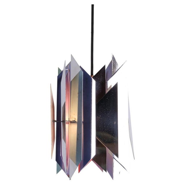 Tivoli Pendant in Chromed and Lacquered Metal by Simon P. Henningsen for Lyfa 1990s For Sale - Image 9 of 9