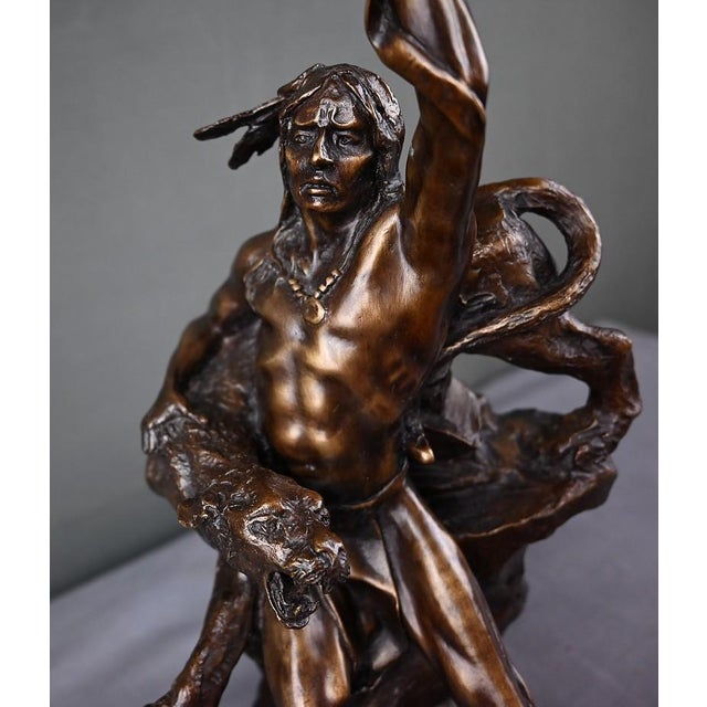 Bronze of a Warrior, 1970s For Sale - Image 11 of 18