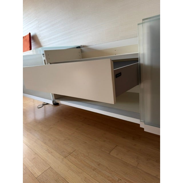 2000 - 2009 Rare Swiss Team-by-Wellis Glass Suspended Credenza For Sale - Image 5 of 10