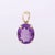 Embrace boho-chic elegance with this exquisite 14k yellow gold amethyst pendant. The rich purple gemstone, renowned for...