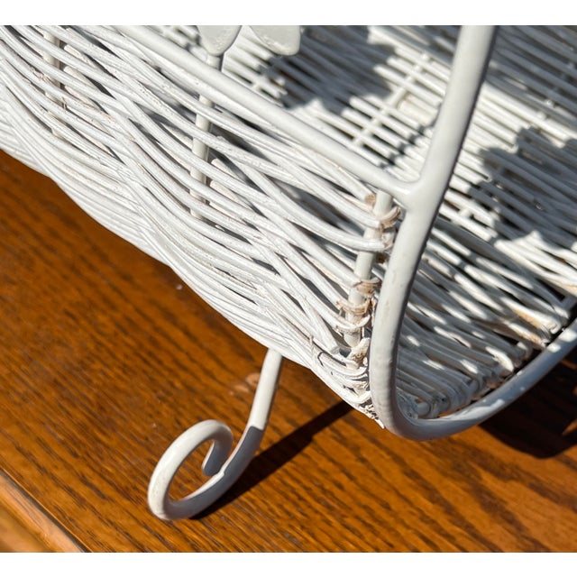 1990s Wicker Magazine Rack Chairish