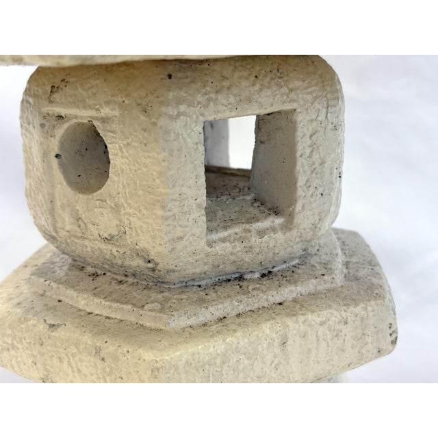 Vintage Cast Stone Asian Style Garden Pagoda Symbolizing the Path to Enlightenment For Sale - Image 9 of 12
