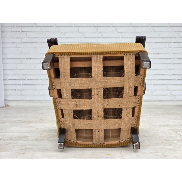 Mid-Century Modern Danish Beech Armchair with Corduro Upholstery, 1950s, For Sale - Image 3 of 18