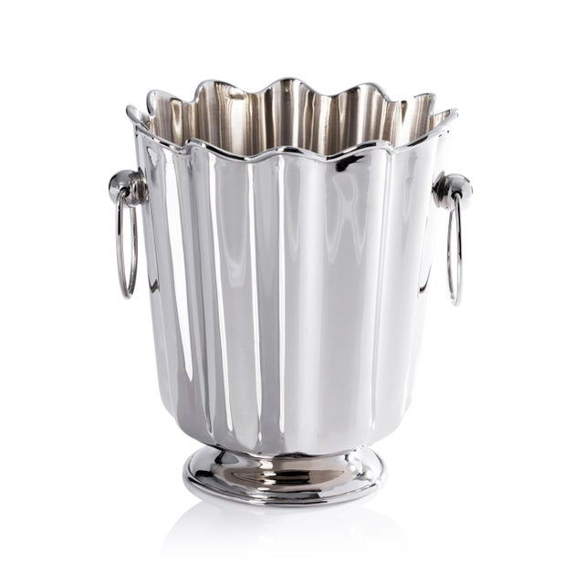 Orléans Brass Scalloped Edge Wine/ Champagne Bucket For Sale - Image 4 of 4