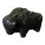 1990s Modernist Black Fat Lava Ceramic German Bison For Sale