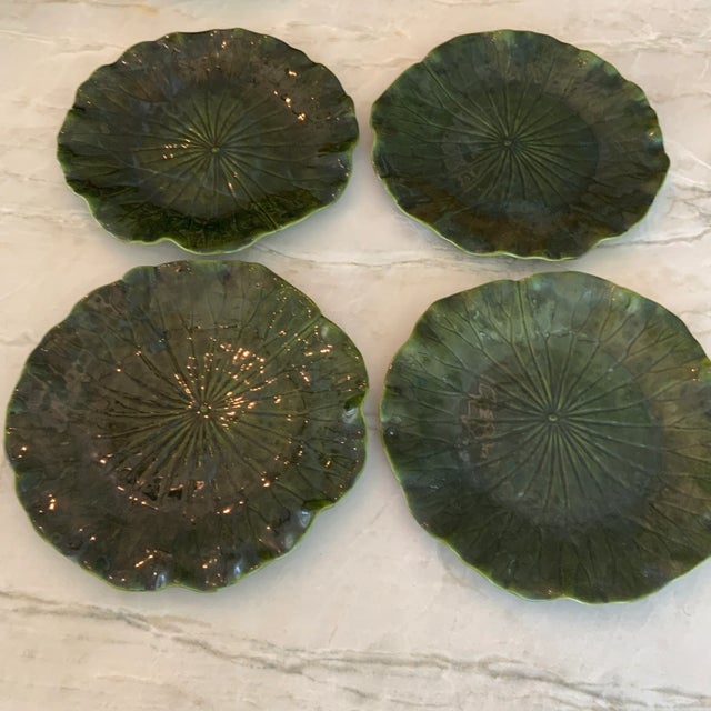 1970s Metlock Potteries “Lotus” by Poppytrail California Dark Green Tableware Set- 20 Pieces For Sale In Los Angeles - Image 6 of 9