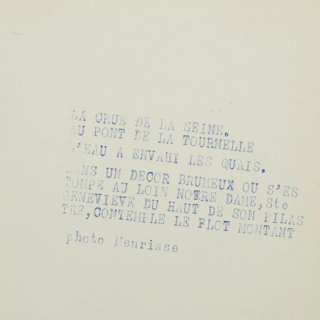 1930s Flood of the Seine River in Paris circa 1930 - Silver Gelatin B & W Photography For Sale - Image 5 of 6