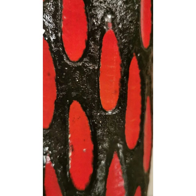 Ceramic Vintage Fat Lava Style German Colored Ceramic Glazed Vase For Sale - Image 7 of 12