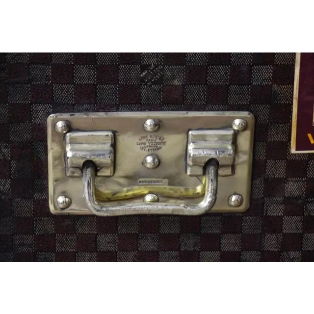 Large Steamer Trunk in Checkers Canvas from Louis Vuitton For Sale - Image 10 of 18