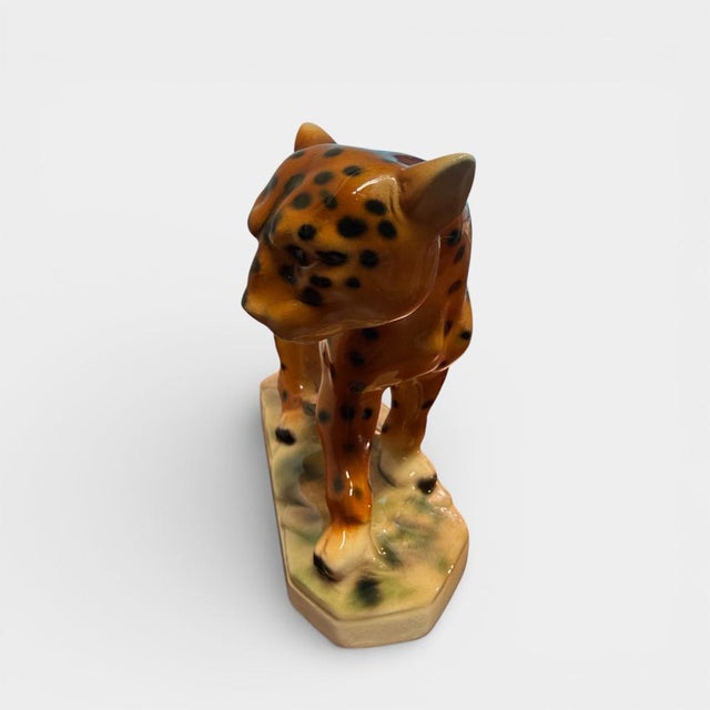 1970s Porcelain Leopard Figurine by Voigt / Sitzendorf, Germany., 1970s For Sale - Image 5 of 7