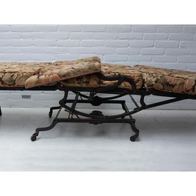 Adjustable Reclining Lounge Chaise Longue from Marks Co., New York, USA, 1890s For Sale - Image 5 of 18