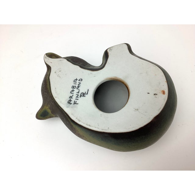 1960s 1960s Signed Mid Century Richard Lindh Arabia Finland Sculpture of a Sleeping Bear Cub For Sale - Image 5 of 5