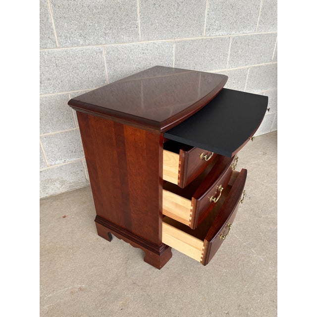 Traditional Pennsylvania House Geoergian Style 3 Drawer Cherry Nightstands - A Pair For Sale - Image 3 of 12