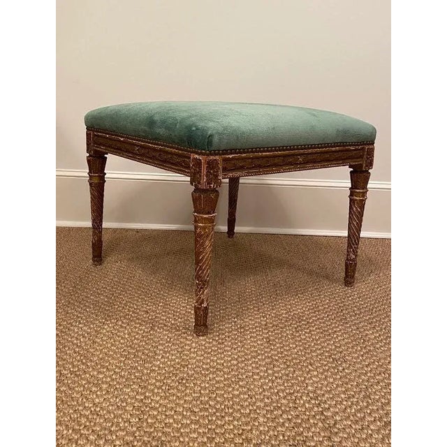 Wood Antique French Square Stool For Sale - Image 7 of 9