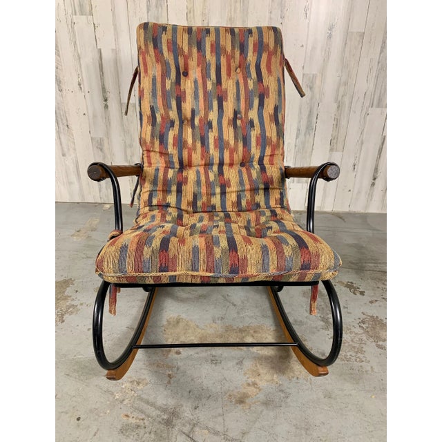 Black Woodard Modernist Rocking Chair For Sale - Image 8 of 12