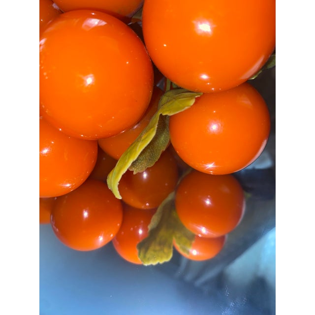 1960s Mid-Century Modern Bright Orange Lucite Grape Cluster" For Sale - Image 4 of 8