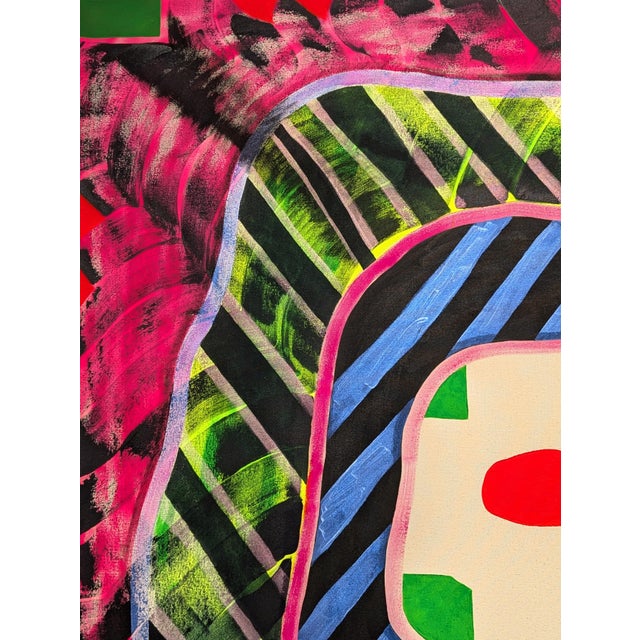Max Manning “Untitled (CVS133)” Large Contemporary Colorful Neon Geometric Abstract Painting, 2019 For Sale - Image 4 of 10