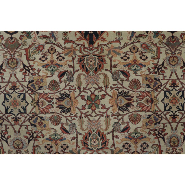 Traditional Antique Farahan Persian Rug, Cream and Terracotta Floral Trellis - Rug & Kilim For Sale - Image 3 of 7