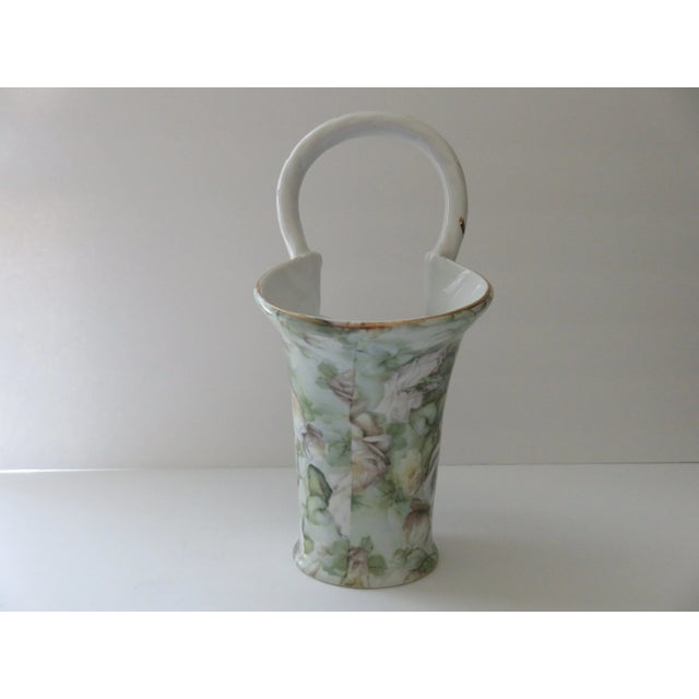 Late 20th Century Late 20th Century Formalities Baum Brothers Basket Vase White Flowers For Sale - Image 5 of 10
