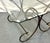 Vintage Scroll Wrought Iron and Brass Square Coffee Table With Beveled Glass Top For Sale - Image 15 of 18