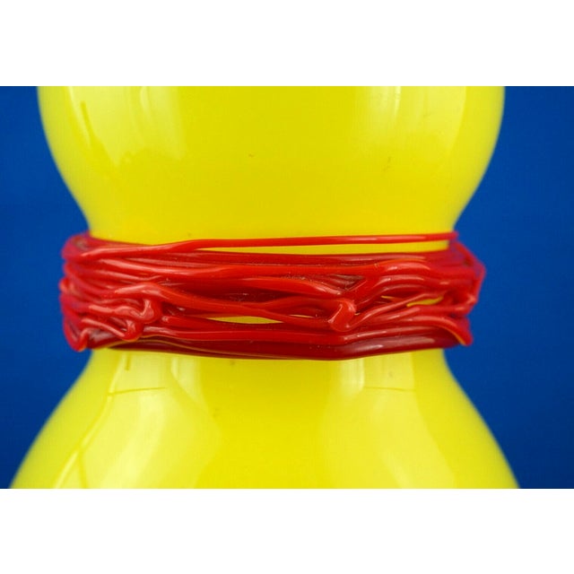 20th Century Large Yellow Glass Vase by Periev R. Pint, Barovier and Toso Collection, Czechoslovakia, 1980s For Sale - Image 14 of 18